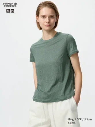 Linen T-shirt til kvinder