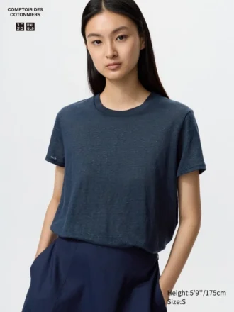 Linen T-shirt til kvinder