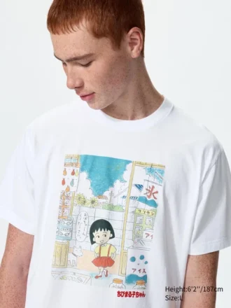 Manga Ut Shueisha 100Th UT grafisk T-shirt til mænd | Chibi Maruko-Chan