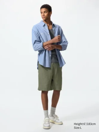 Men’s Linen Blend Shorts | 9,5″