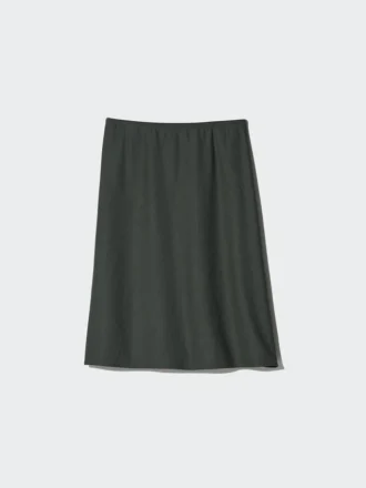 Midi-nederdel i linneblanding til kvinder | Shorts