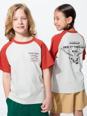 Minecraft-UT-T-shirt med grafisk motiv til børn