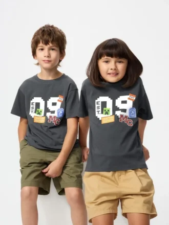 Minecraft-UT-T-shirt med grafisk motiv til børn