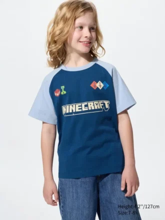 Minecraft-UT-T-shirt med grafisk motiv til børn