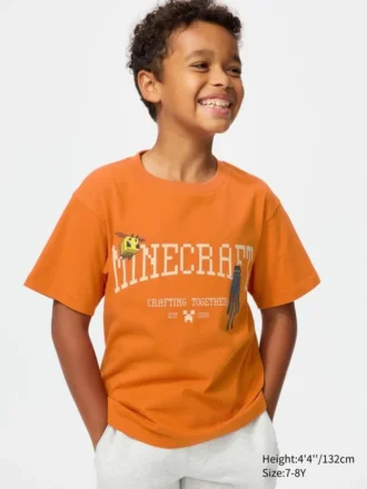 Minecraft-UT-T-shirt med grafisk motiv til børn