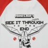 Minecraft-UT-T-shirt med grafisk motiv til børn