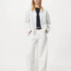Overalls i linneblanding til kvinder | Stribet