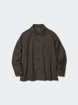 Overshirts i børstet twill til mænd