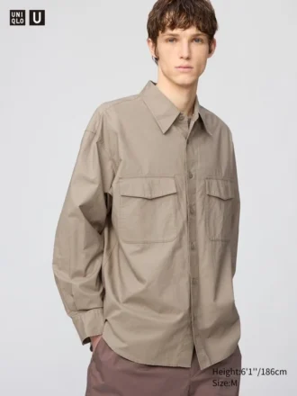 Oversized arbejdsskjorte til mænd | Langærmede T-shirts