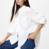 Oversized bomuldsskjorte til kvinder