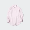 Oversized bomuldsskjorte til kvinder | Stribet