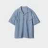Oversized chambray-skjorte til mænd