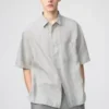Oversized herreskjorte i Premium Linen | Korte ærmer