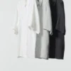 Oversized herreskjorte i Premium Linen | Korte ærmer
