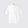 Oversized herreskjorte i Premium Linen | Korte ærmer