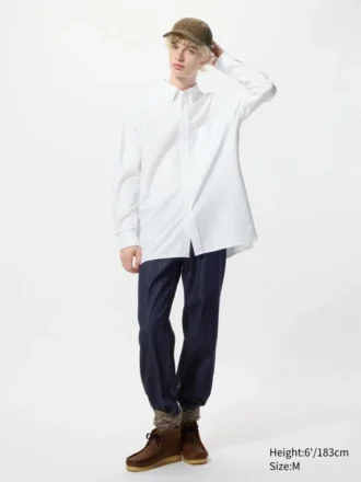 Oversized Oxford-skjorte til mænd