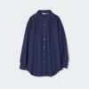 Oversized skjorte i linneblanding til kvinder