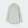 Oversized skjorte i linneblanding til kvinder