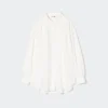 Oversized skjorte i linneblanding til kvinder