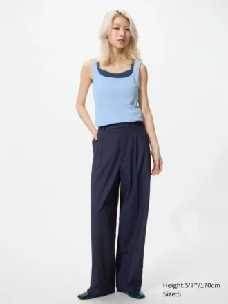 Pleated Wide Bukser til kvinder