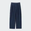 Pleated Wide Bukser til kvinder | Denim