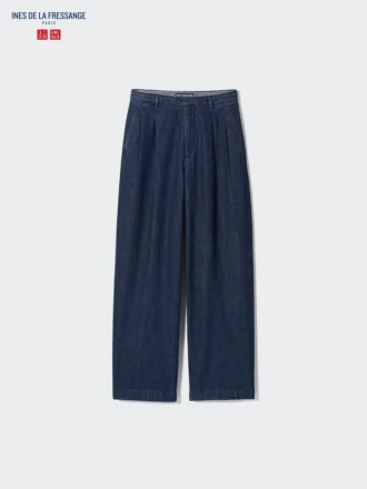 Pleated Wide Bukser til kvinder | Denim