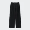 Pleated Wide Bukser til kvinder | Denim