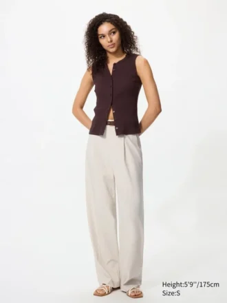 Pleated Wide Bukser til kvinder | Tall