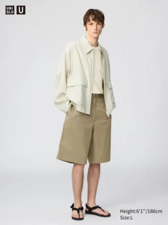 Plisserede brede shorts til mænd | 12,5″