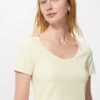 Pointelle mini-T-shirt med rund hals til kvinder