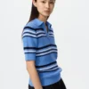 Pointelle Skipper-sweater i bomuld til kvinder | Stribet