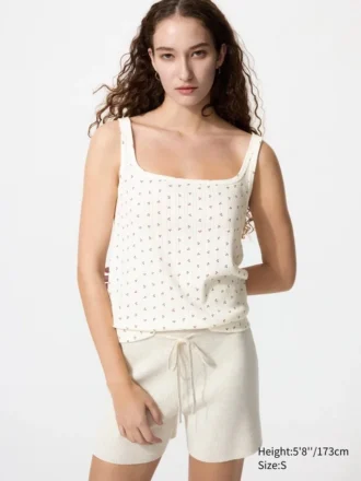 Pointelle-tanktop til kvinder | Print
