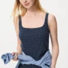 Pointelle-tanktop til kvinder | Print