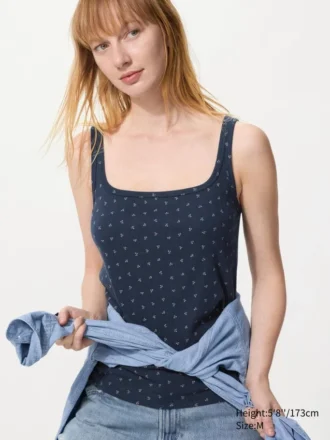 Pointelle-tanktop til kvinder | Print