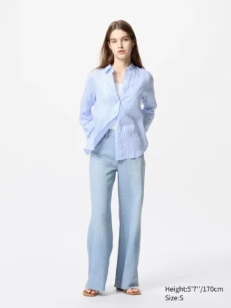 Premium Linen-skjorte til kvinder | Stribet