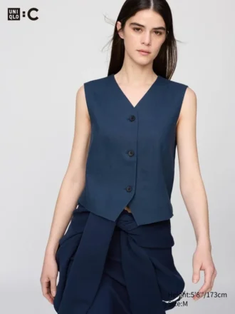Premium Linen-veste til kvinder