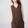 Premium Linen-veste til kvinder