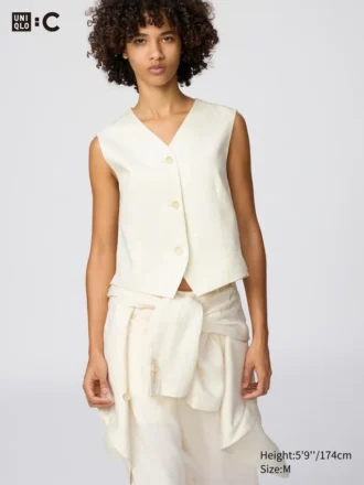 Premium Linen-veste til kvinder