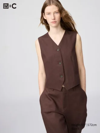 Premium Linen-veste til kvinder
