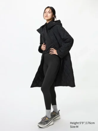 PUFFTECH afslappet lang frakke til kvinder