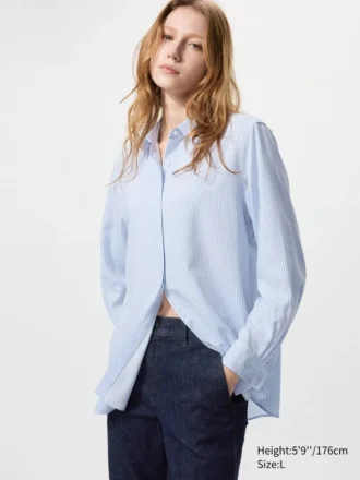 Rayonbluse til kvinder | Stribet