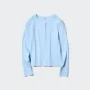 Ribbet Henley-T-shirt til kvinder
