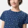 Ribbet T-shirt til børn | Blomst