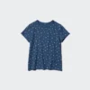 Ribbet T-shirt til børn | Blomst