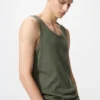 Ribbet tanktop til mænd i Dry Color
