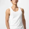 Ribbet tanktop til mænd i Dry Color