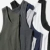 Ribbet tanktop til mænd i Dry Color