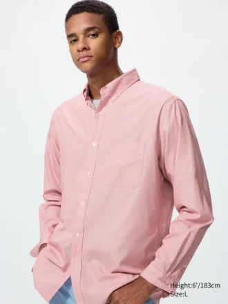 Skjorter i bredvævet stof | Button-down | Hairline-stof