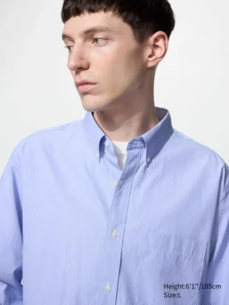 Skjorter i bredvævet stof | Button-down | Hairline-stof