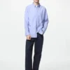 Skjorter i bredvævet stof | Button-down | Hairline-stof